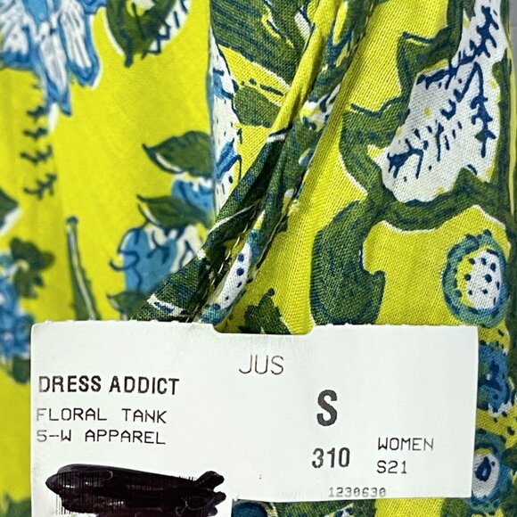 Dress Addict Cami Tank Top NWT Womens S Green Floral Light Cotton Boho Fairy - Picture 6 of 10